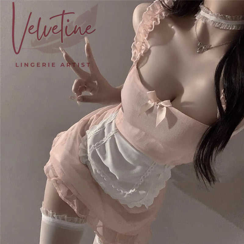Japanese-Style Innocent Maid Sweet and Sexy Camisole Dress