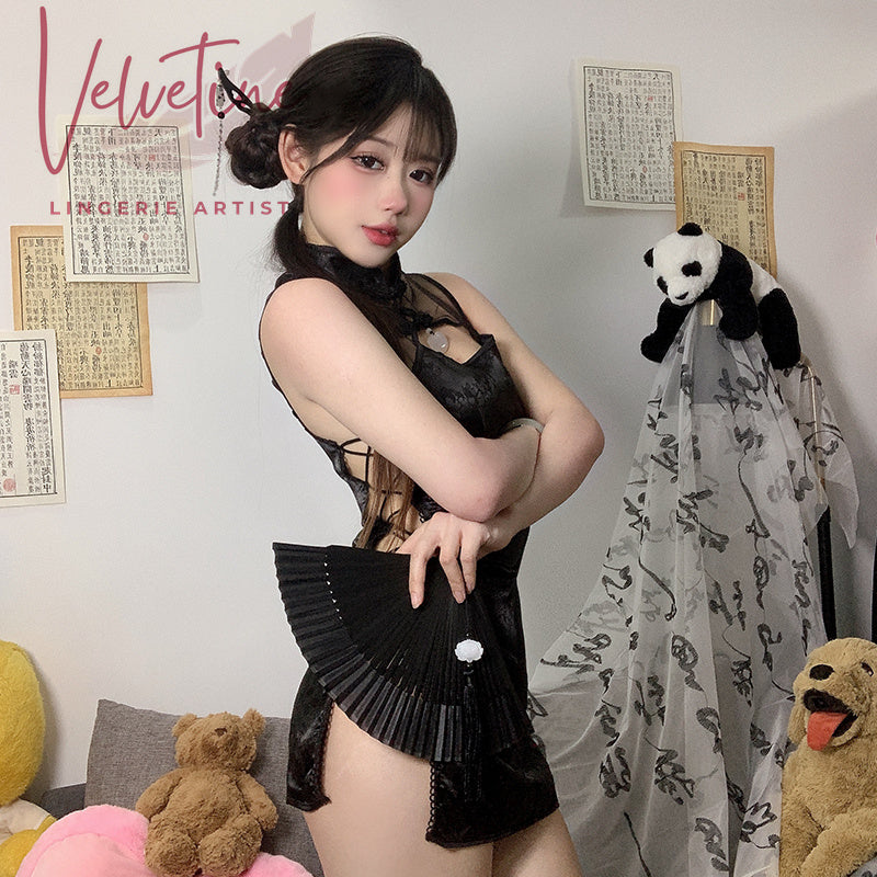 Sexy Vintage-Style Cheongsam Lingerie with Uniform Temptation