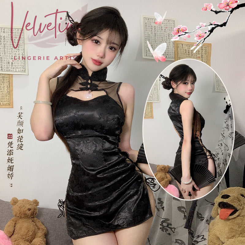 Sexy Vintage-Style Cheongsam Lingerie with Uniform Temptation